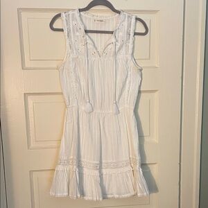 Lucky Brand Cream Lace Trim Top